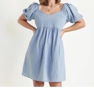 Old Navy Smocked Chambray All-Day Fit & Flare Dress Plus 2X